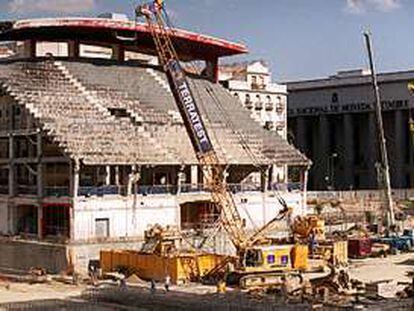 Las gradas derruidas del Palacio de Deportes de Madrid