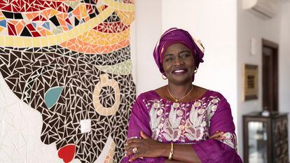 Aminata Touré, candidata a la Presidencia de Senegal, en su casa de Dakar el pasado 10 de julio.