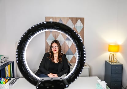 Mamen Jiménez, en su consulta en Madrid el 14 de diciembre.