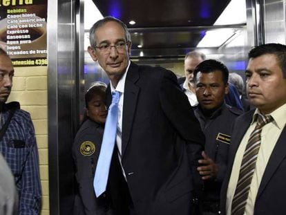 El expresidente de Guatemala Álvaro Colom, el pasado febrero en un juzgado de la capital del país.