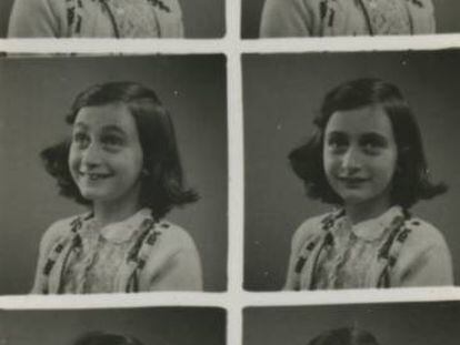 Fotografías de pasaporte de Ana Frank, de mayo de 1939.