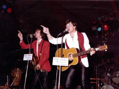 Chan y Chevy, en un concierto en Zaragoza en abril de 1980.