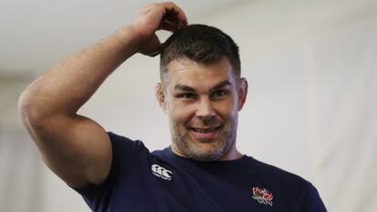 Nick Easter, en la concentración de Inglaterra.