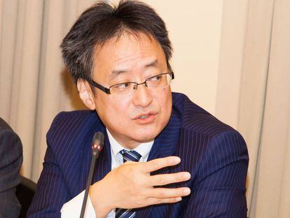 El politólogo y asesor del Ministerio de Asuntos Exteriores japonés Ken Endo, el pasado miércoles en Madrid.