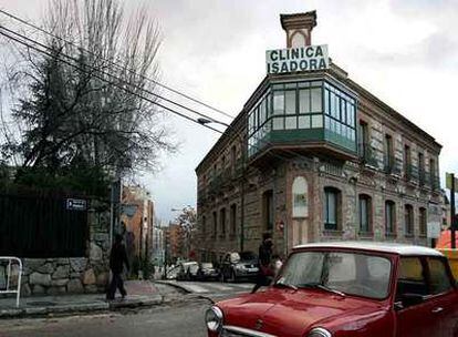 Fachada de la clínica Isadora, en Madrid.