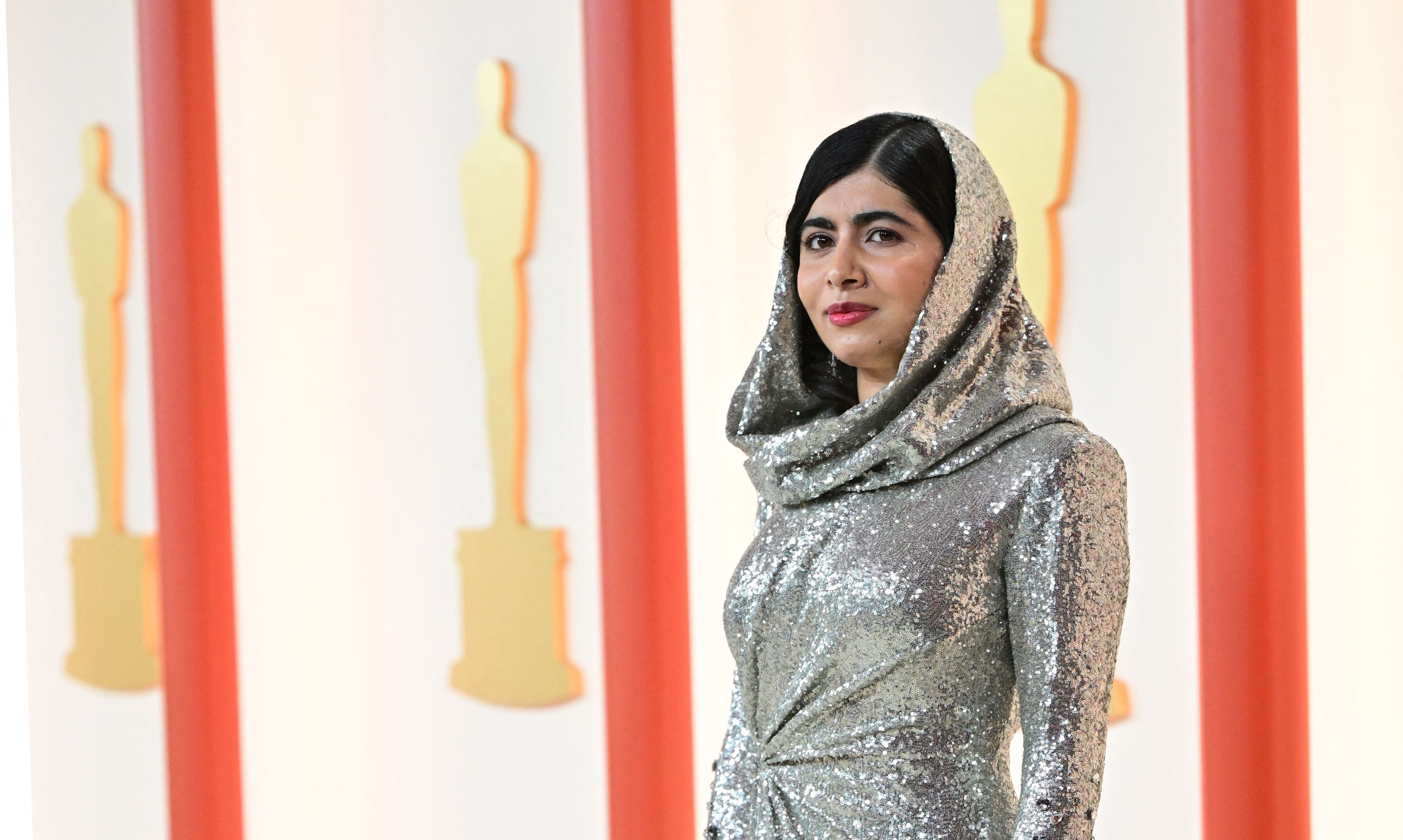 Pakistani activist Malala Yousafzai attends the 95th Annual Academy Awards at the Dolby Theatre in Hollywood, California on March 12, 2023. (Photo by Frederic J. Brown / AFP)