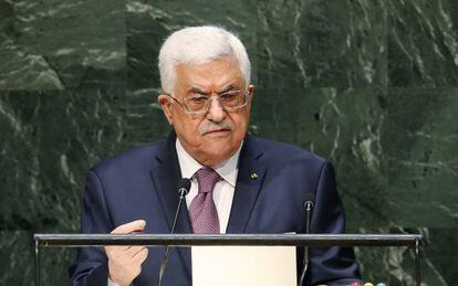El presidente palestino Mahmud Abbas en Naciones Unidas