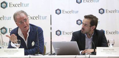  José Luis Zoreda, vicepresidente ejecutivo de Exceltur, y Óscar Perelli director de estudios de Exceltur.