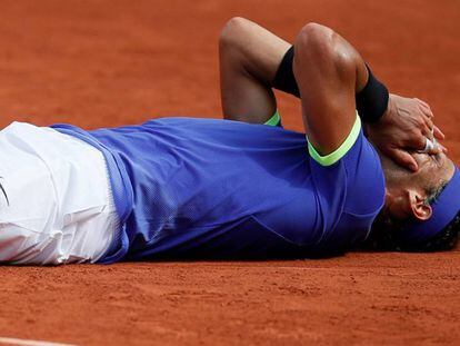 Nadal, tras ganar Roland Garros.