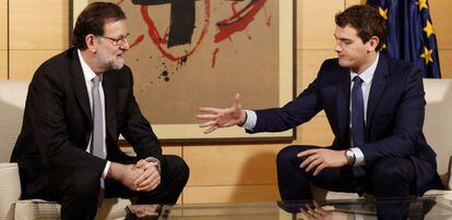 Mariano Rajoy y Albert Rivera, durante su reunión de la semana pasada.