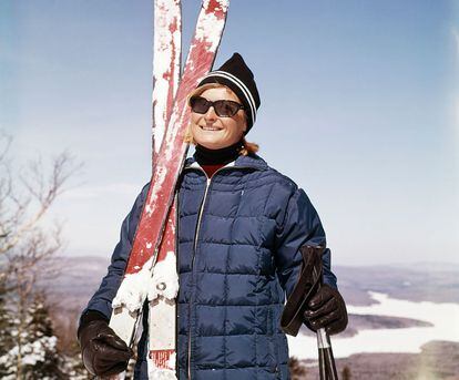 Una esquiadora estadounidense en los años sesenta.