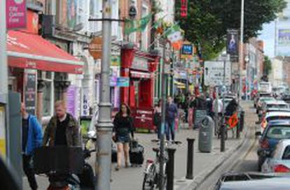 Ambiente callejero en Dublín.