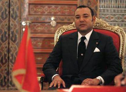 El rey de Marruecos, Mohamed VI, en un acto en el palacio real de Marraquech en octubre pasado.