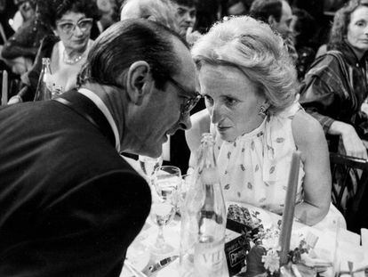 Jacques Chirac y su esposa, Bernadette, en una cena en París en 1983.