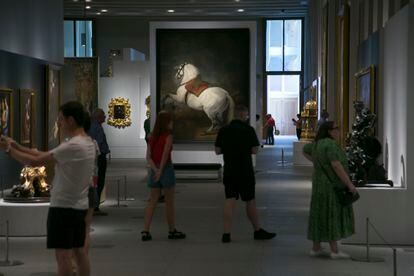Vista de la Galería de las Colecciones Reales, con el óleo 'Caballo blanco', de Velázquez.