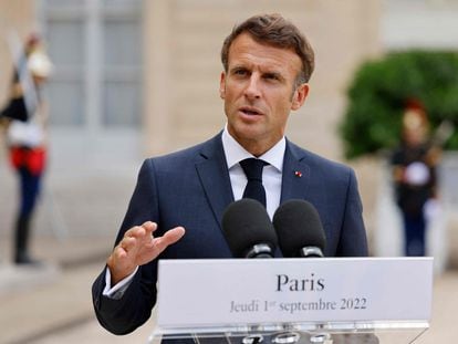 Macron comparece este jueves ante la prensa en el palacio del Elíseo.