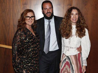 Francesca Thyssen, Borja Thyssen y Blanca Cuesta en el Museo Thyssen-Bornemisza de Madrid el 26 de febrero de 2019.