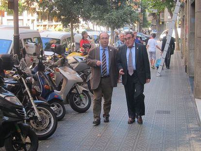 El alcalde de Lleida, &Agrave;ngel Ros, con el l&iacute;der del PSC, Miquel Iceta.