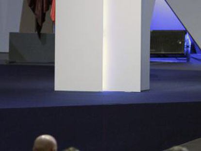 Florentino Pérez interviene en la Asamblea de socios del Real Madrid.
