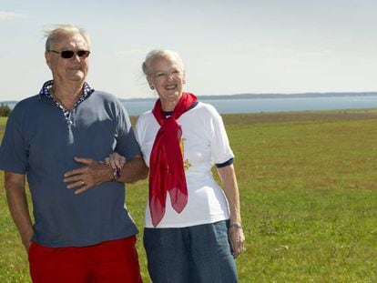 Enrique y Margarita de Dinamarca, durante una visita a Livoe en 2014.