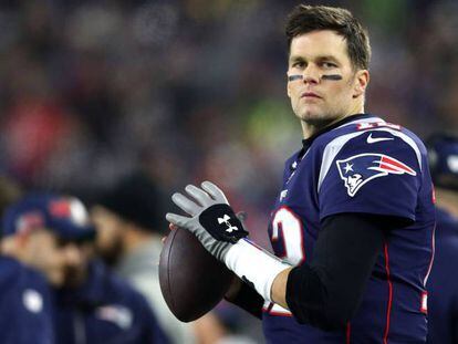 Tom Brady, en un partido con los New England Patriots de fútbol americano.