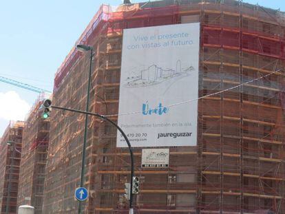 Viviendas en construcción en Bilbao, el pasado abril