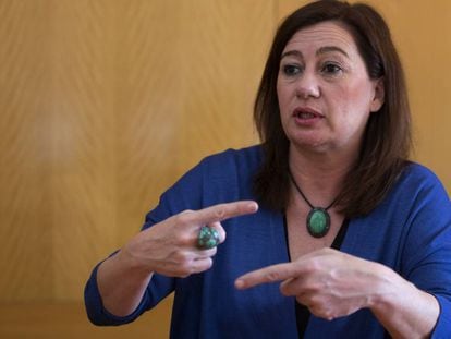 Francina Armengol, presidenta de las Islas Baleares, este jueves en EL PAÍS.