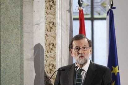 Mariano Rajoy, durante su intervenci&oacute;n en el foro ABC. 
