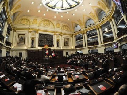Sesi&oacute;n del Parlamento peruano el pasado 28 de julio