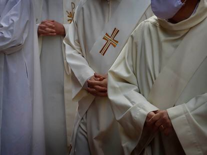 Religiosos en la toma de posesión del obispo de Terrassa, el 5 de febrero.