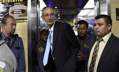 El expresidente de Guatemala Álvaro Colom, el pasado febrero en un juzgado de la capital del país.