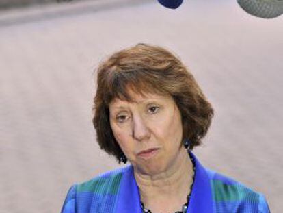 Catherine Ashton, en Bruselas el lunes. 