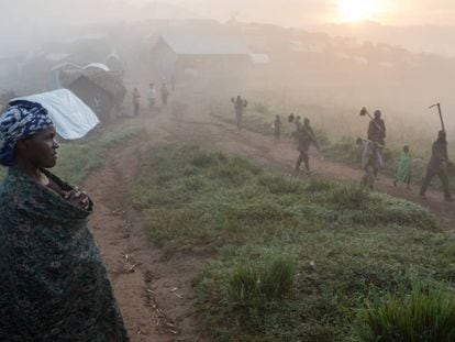 Amanecer en el campo de desplazados internos de Mweso, abierto en 2007.
