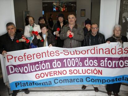 Protesta de los afectados por las participaciones preferentes 