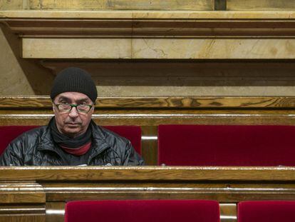 Lluís Llach en el Parlament.