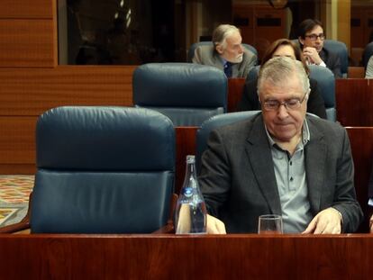 Escó buit de Tomás Gómez a l'Assemblea de Madrid.