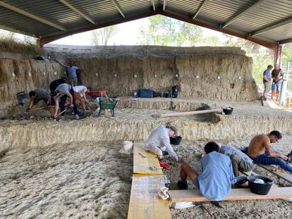 Imagen de las excavaciones en el Barranc de la Boella, en La Canonja (Tarragona).