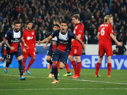 Marquinhos celebra el primer gol del PSG 