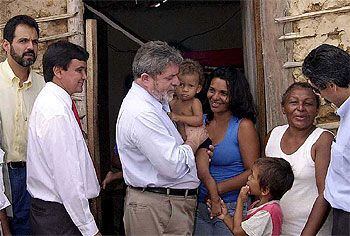 El presidente de Brasil, Lula da Silva, durante una visita que realizó el pasado enero a un poblado al norte de Brasil.