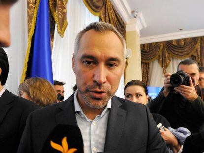 El fiscal general de Ucrania, Ruslan Riaboshapka, en una rueda de prensa en Kiev este viernes.