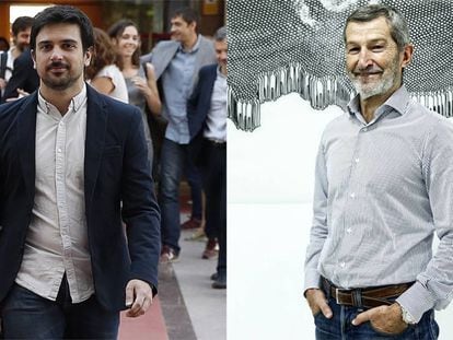 Los secretarios generales de Podemos en la Comunidad de Madrid y en la capital, Ramón Espinar y Julio Rodríguez.