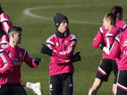 Entrenamiento del Madrid en Valdebebas