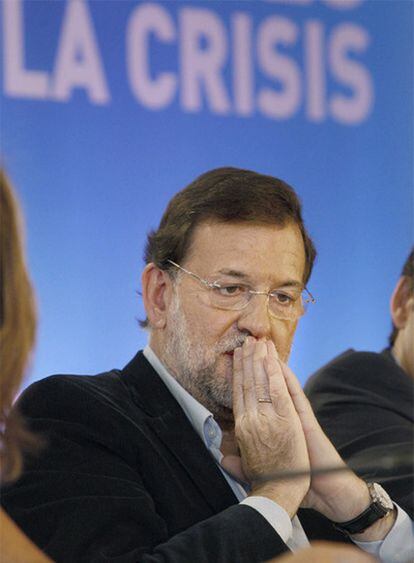 Mariano Rajoy en La Coruña, donde ha clausurado La Unión Interpalamentaria Popular