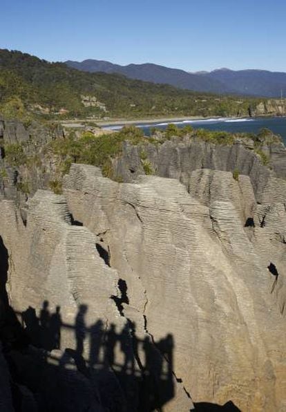 Las Pancake Rocks, en Nueva Zelanda. 