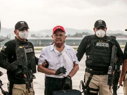 El exguerrillero de las Fuerzas Armadas Rebeldes (FAR) de Guatemala César Montes, tras su detención en 2020.