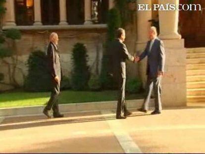El presidente del Gobierno, José Luis Rodríguez Zapatero, ha acudido hoy al Palacio de Marivent de Palma para celebrar el segundo despacho de trabajo de este verano con el Rey.