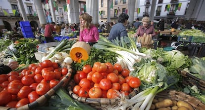 Mercado de los miércoles en Ordizia (Guipuzkoa).