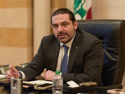 El primer ministro liban&eacute;s Saad Hariri durante la entrevista en Beirut. 