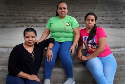 Imelda, Cinthia Rodríguez y Karen, tres mujeres liberadas en mayo luego de haber estado en la cárcel por sospecha de haber abortado. 