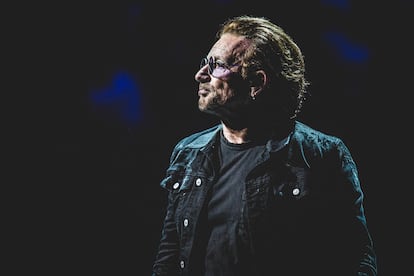 Bono durante un concierto de U2 en Milán, en octubre de 2018.